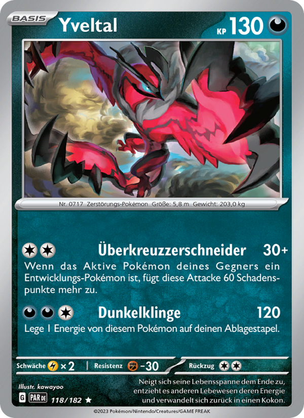 Yveltal 118 — Paradoxrift (German Pokémon TCG card)