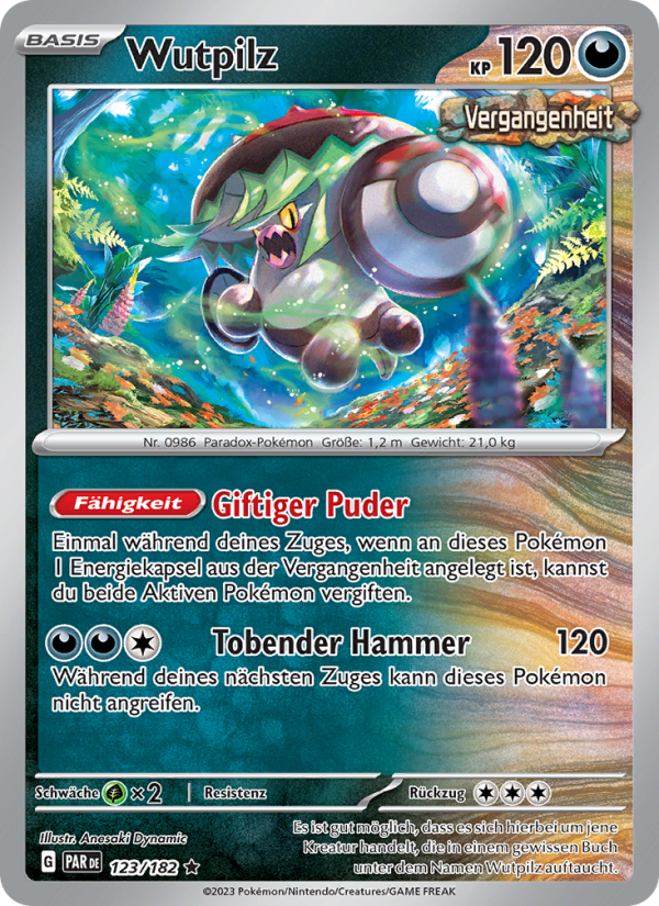 Wutpilz 123 — Paradoxrift (German Pokémon TCG card)