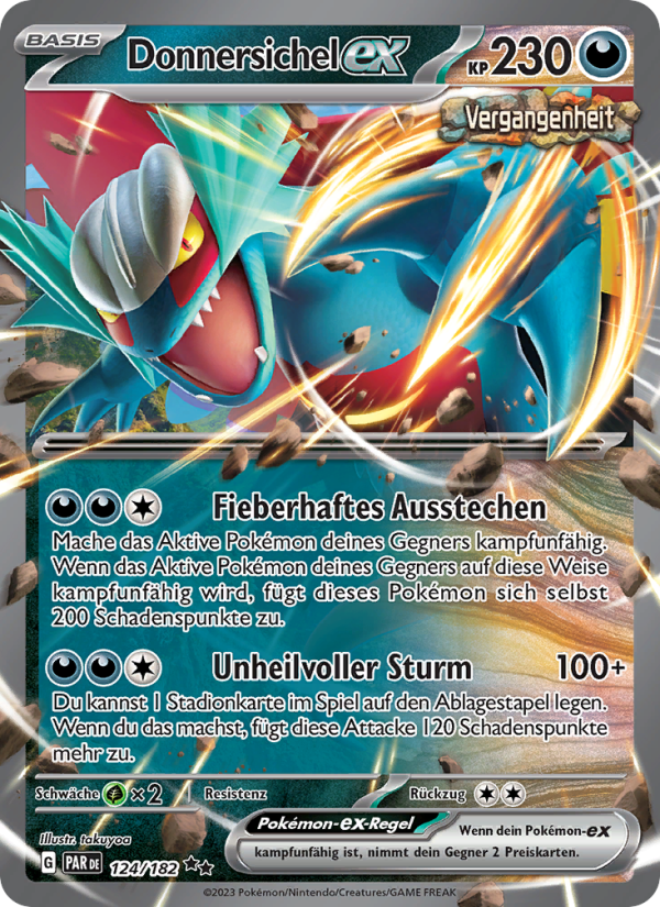 Donnersichel-ex 124 — Paradoxrift (German Pokémon TCG card)