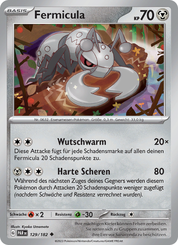 Fermicula 129 — Paradoxrift (German Pokémon TCG card)