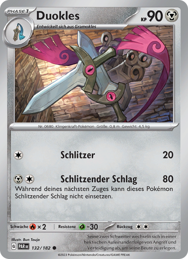 Duokles 132 — Paradoxrift (German Pokémon TCG card)