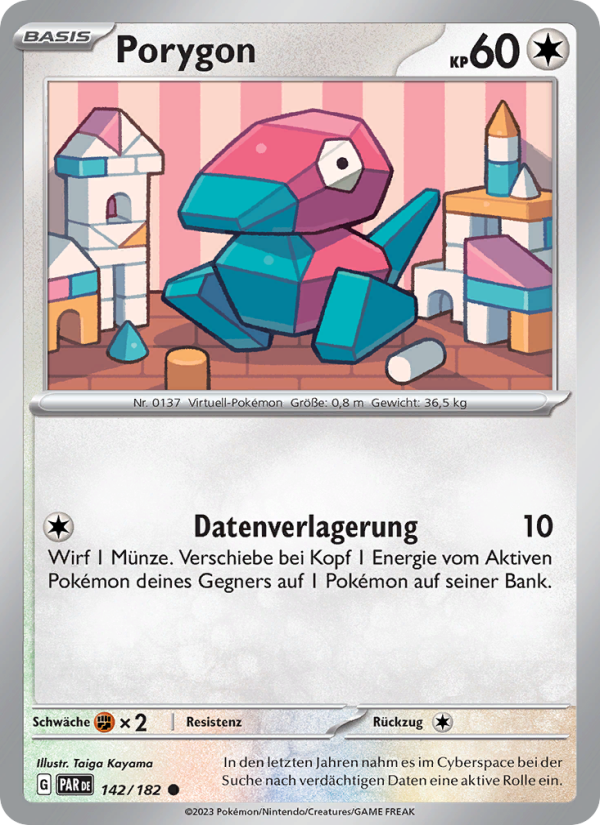 Porygon 142 — Paradoxrift (German Pokémon TCG card)