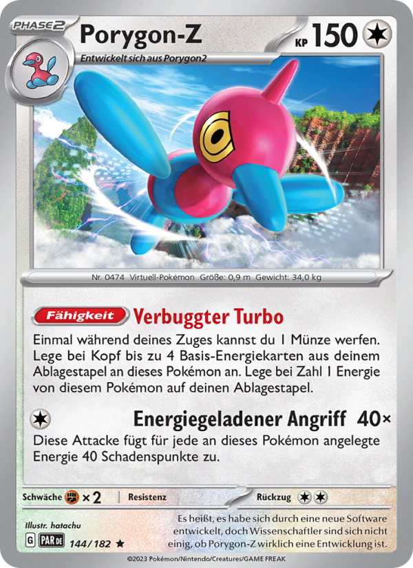 Porygon-Z 144 — Paradoxrift (German Pokémon TCG card)
