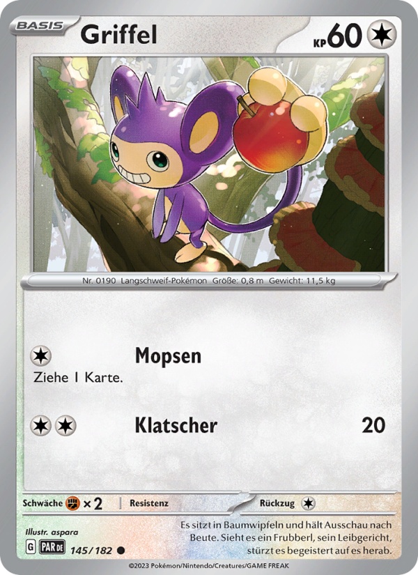 Griffel 145 — Paradoxrift (German Pokémon TCG card)