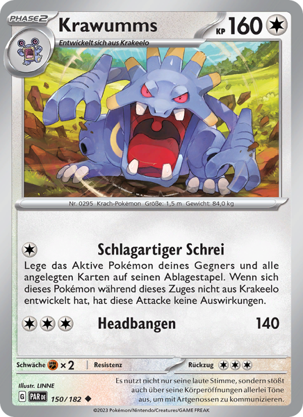 Krawumms 150 — Paradoxrift (German Pokémon TCG card)