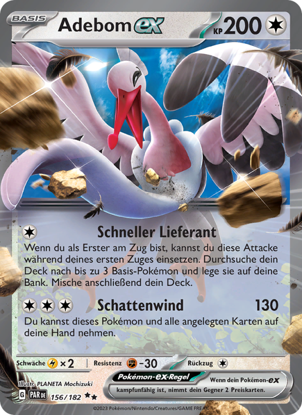 Adebom-ex 156 — Paradoxrift (German Pokémon TCG card)