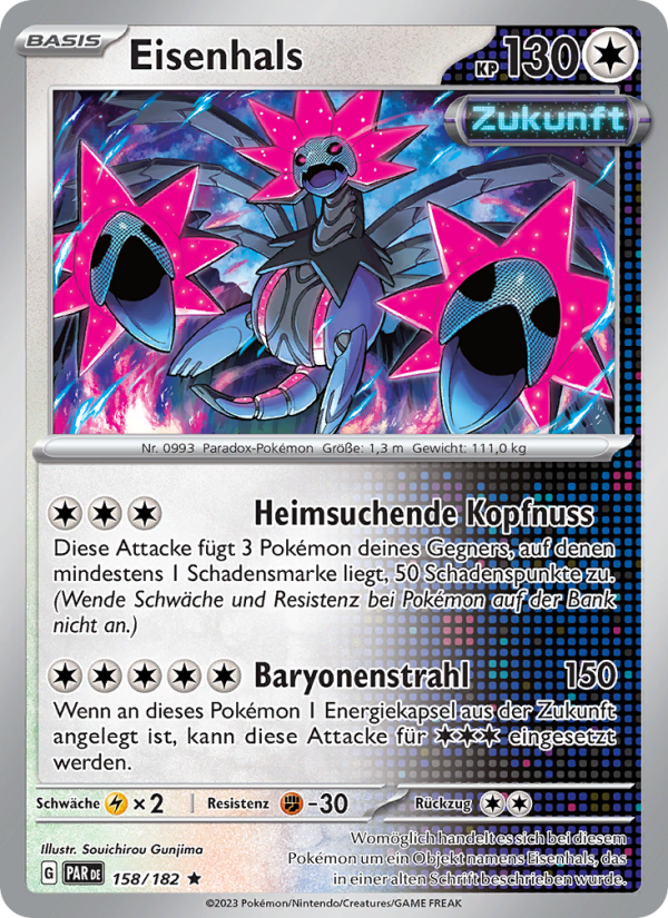 Eisenhals 158 — Paradoxrift (German Pokémon TCG card)