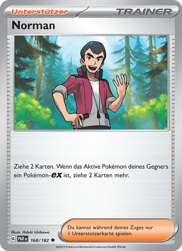 Norman 168 — Paradoxrift (German Pokémon TCG card)