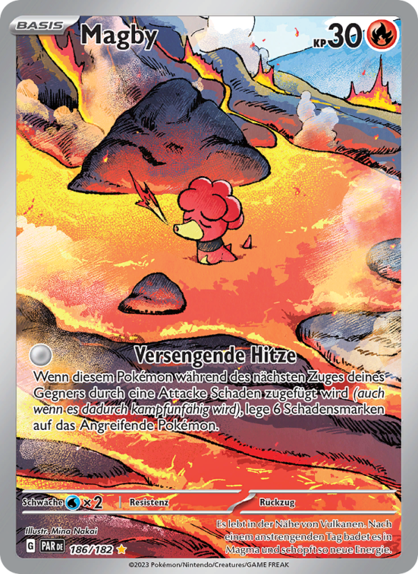 Magby 186 — Paradoxrift (German Pokémon TCG card)