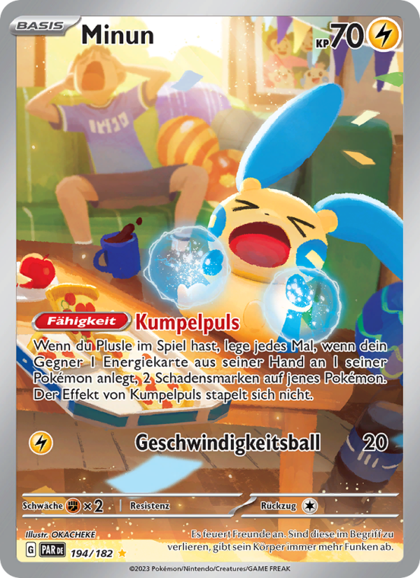Minun 194 — Paradoxrift (German Pokémon TCG card)