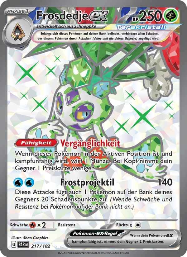 Frosdedje-ex 217 — Paradoxrift (German Pokémon TCG card)