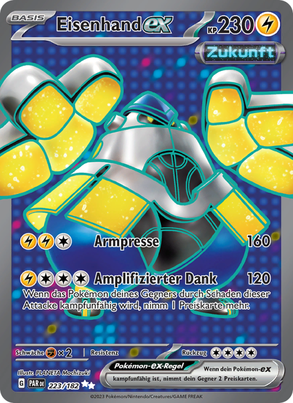 Eisenhand-ex 223 — Paradoxrift (German Pokémon TCG card)