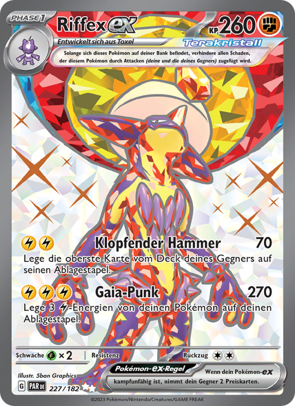 Riffex-ex 227 — Paradoxrift (German Pokémon TCG card)