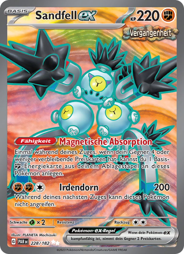Sandfell-ex 228 — Paradoxrift (German Pokémon TCG card)