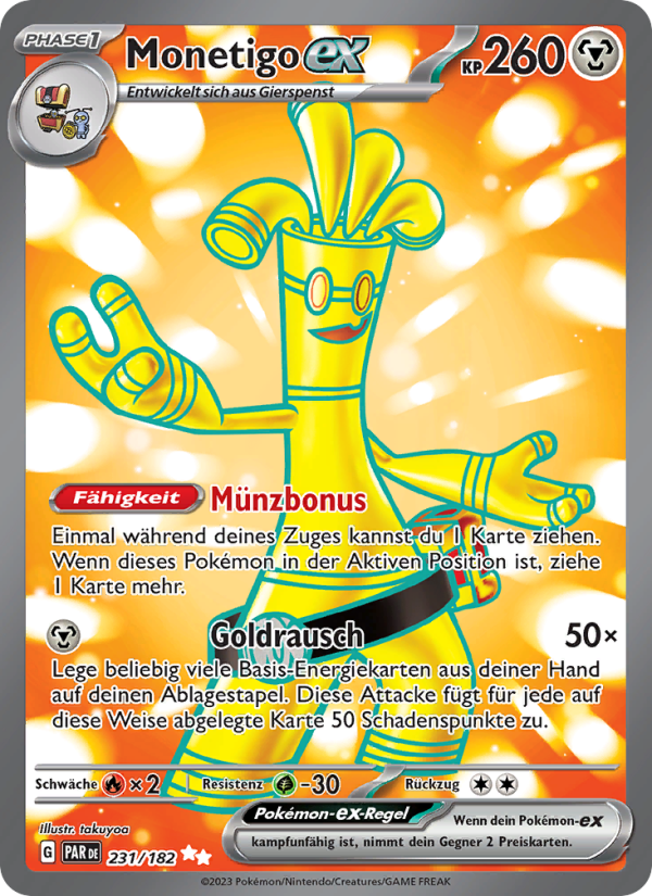 Monetigo-ex 231 — Paradoxrift (German Pokémon TCG card)