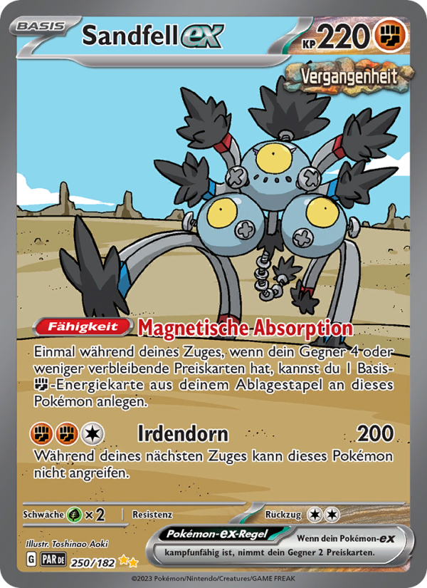 Sandfell-ex 250 — Paradoxrift (German Pokémon TCG card)