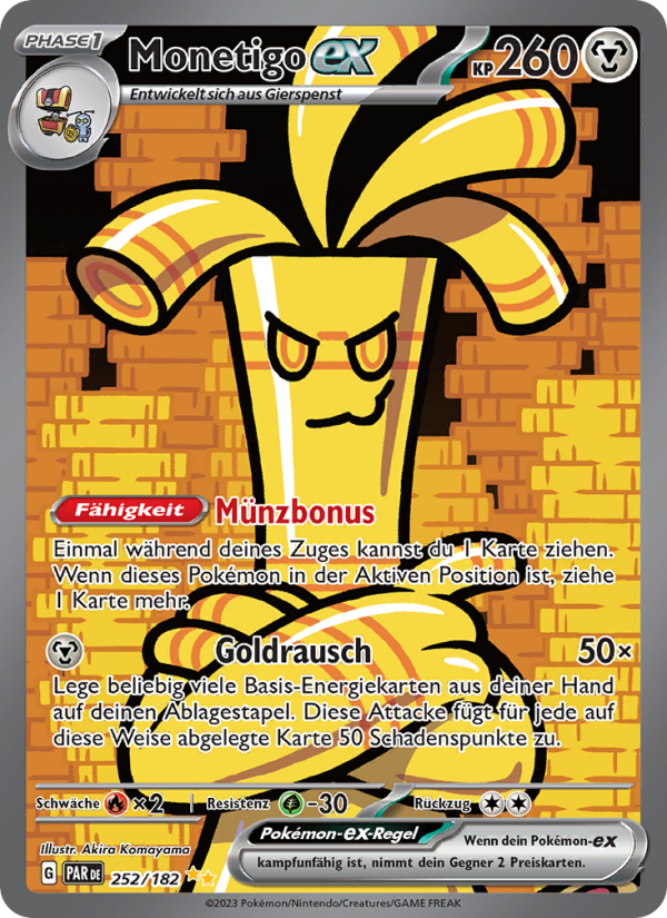 Monetigo-ex 252 — Paradoxrift (German Pokémon TCG card)