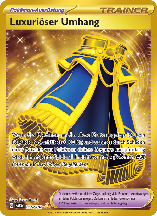 Luxuriöser Umhang 265 — Paradoxrift (German Pokémon TCG card)