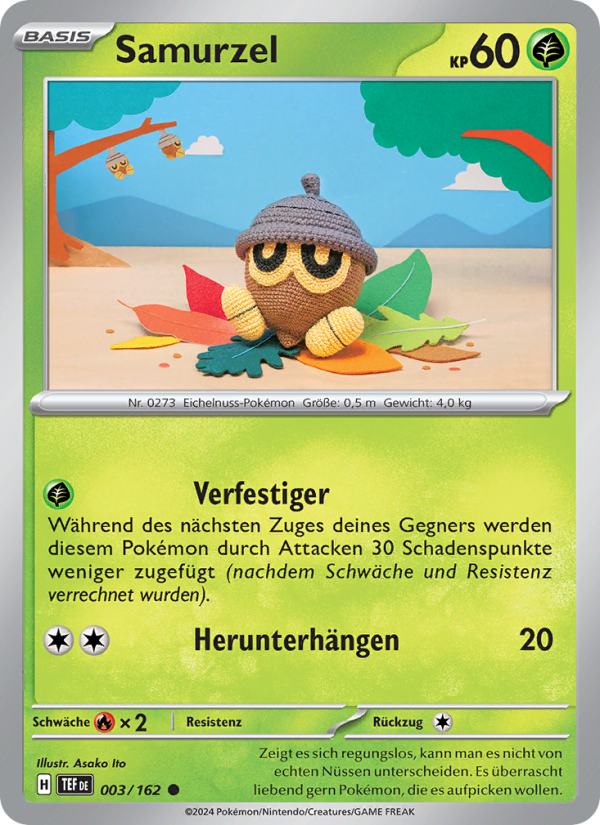 Samurzel 003 — Gewalten der Zeit (German Pokémon TCG card)