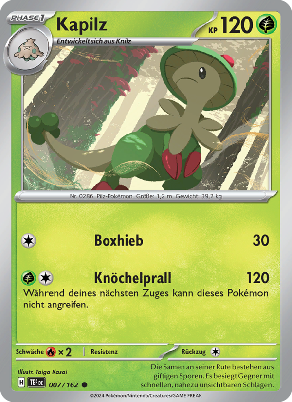 Kapilz 007 — Gewalten der Zeit (German Pokémon TCG card)
