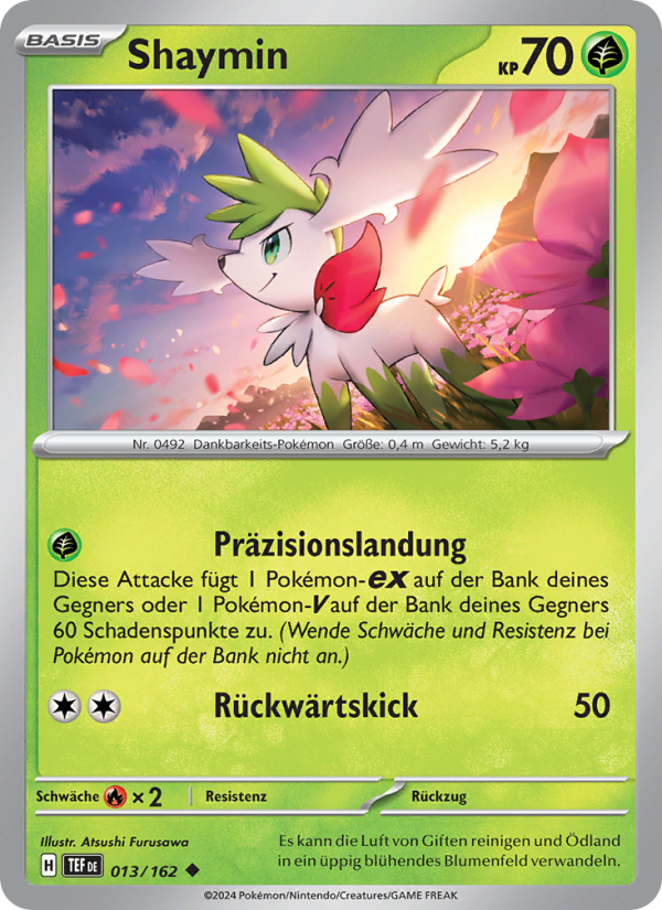 Shaymin 013 — Gewalten der Zeit (German Pokémon TCG card)