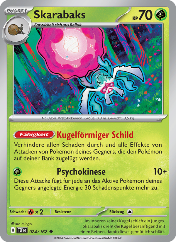 Skarabaks 024 — Gewalten der Zeit (German Pokémon TCG card)