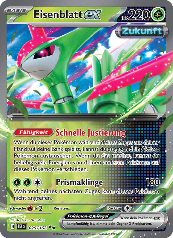 Eisenblatt-ex 025 — Gewalten der Zeit (German Pokémon TCG card)
