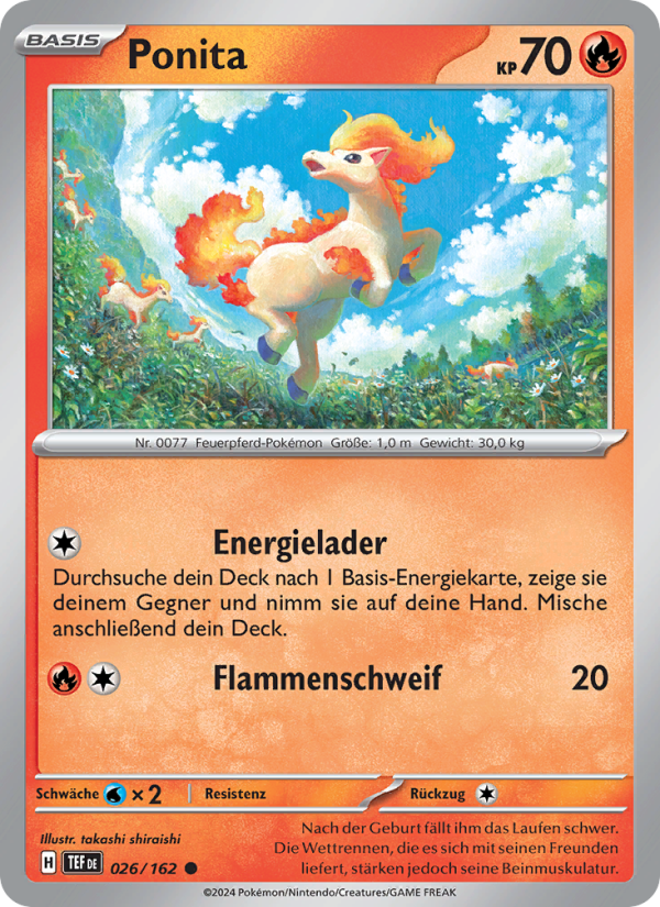 Ponita 026 — Gewalten der Zeit (German Pokémon TCG card)