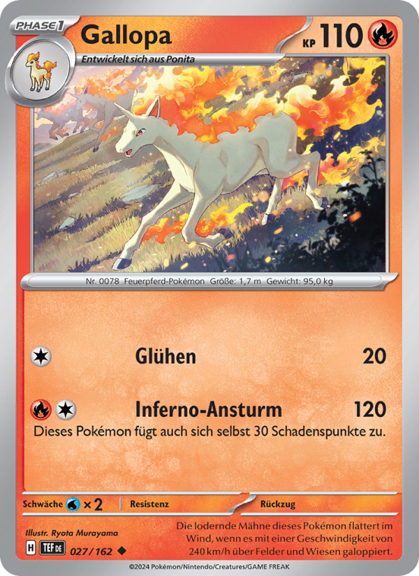 Gallopa 027 — Gewalten der Zeit (German Pokémon TCG card)