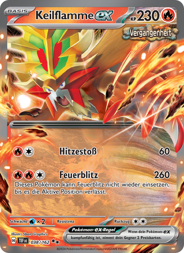 Keilflamme-ex 038 — Gewalten der Zeit (German Pokémon TCG card)