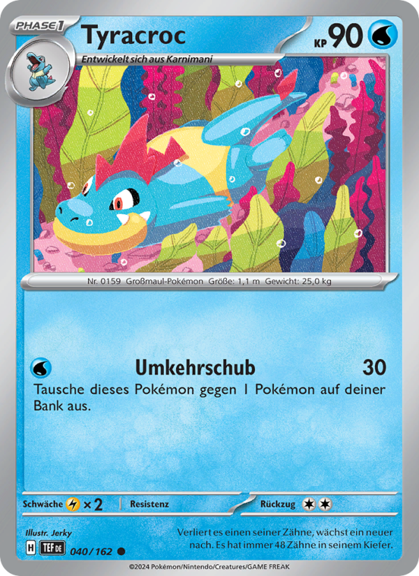 Tyracroc 040 — Gewalten der Zeit (German Pokémon TCG card)