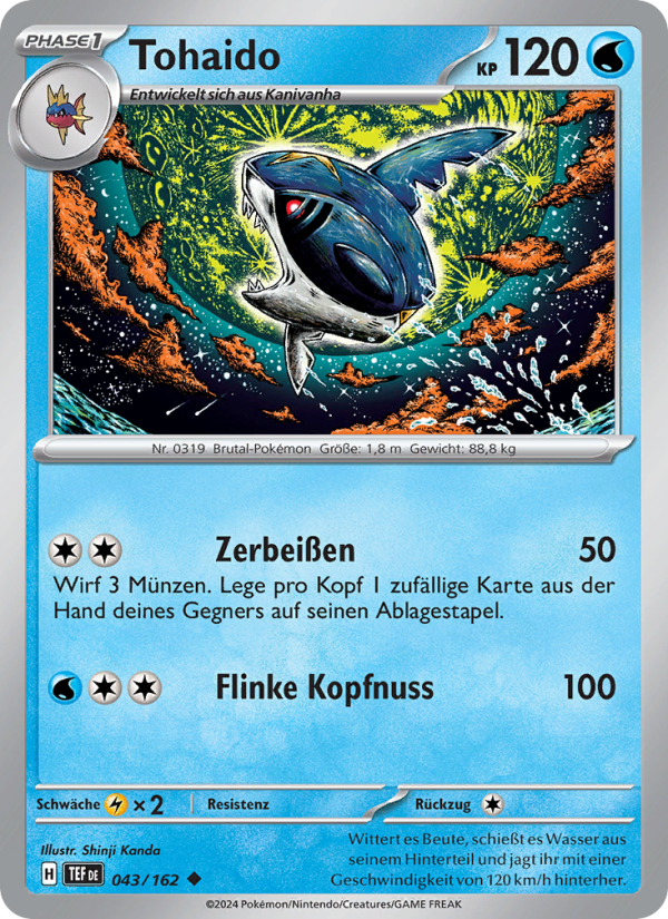 Tohaido 043 — Gewalten der Zeit (German Pokémon TCG card)