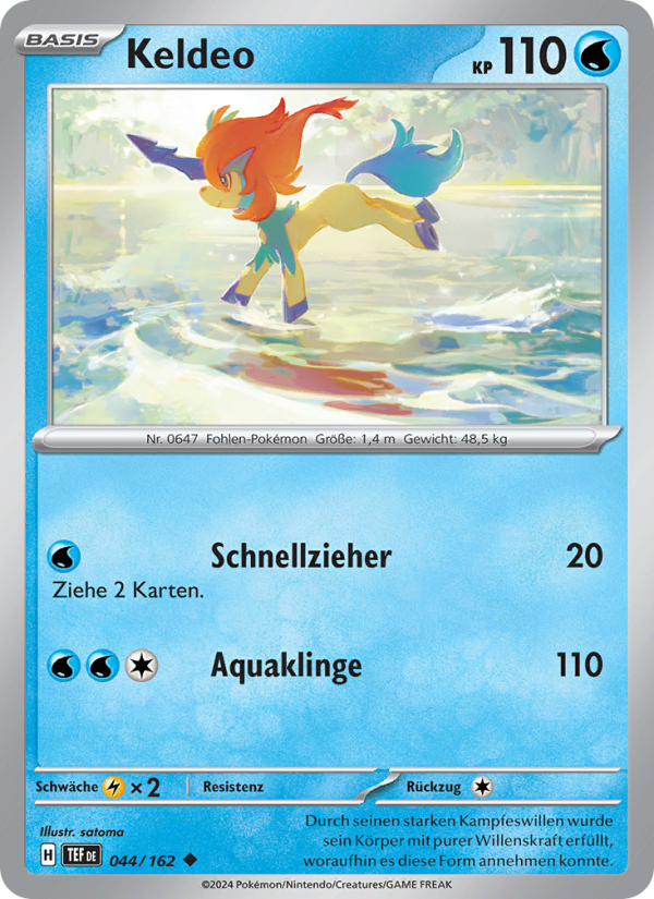 Keldeo 044 — Gewalten der Zeit (German Pokémon TCG card)