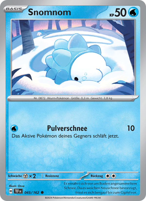 Snomnom 045 — Gewalten der Zeit (German Pokémon TCG card)