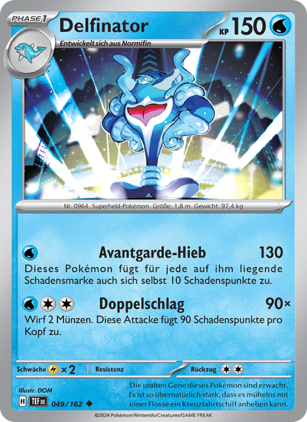 Delfinator 049 — Gewalten der Zeit (German Pokémon TCG card)
