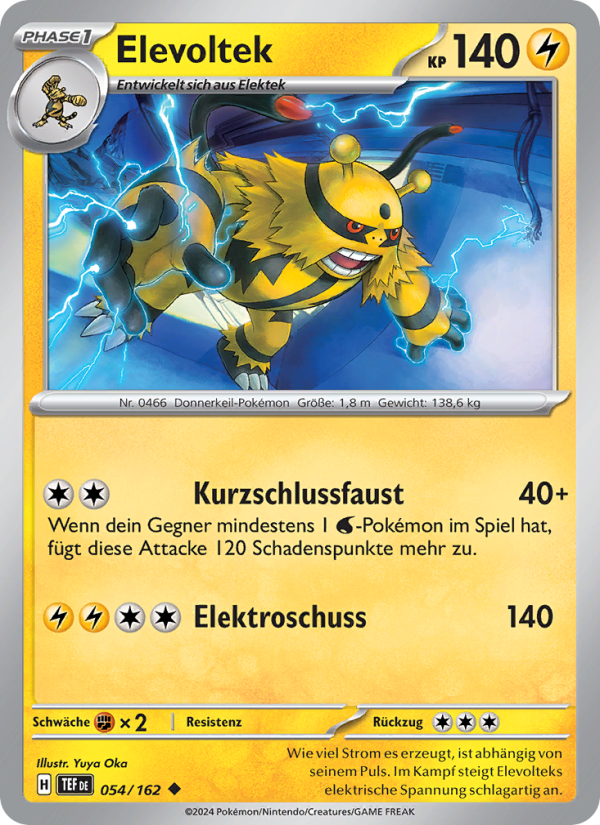 Elevoltek 054 — Gewalten der Zeit (German Pokémon TCG card)