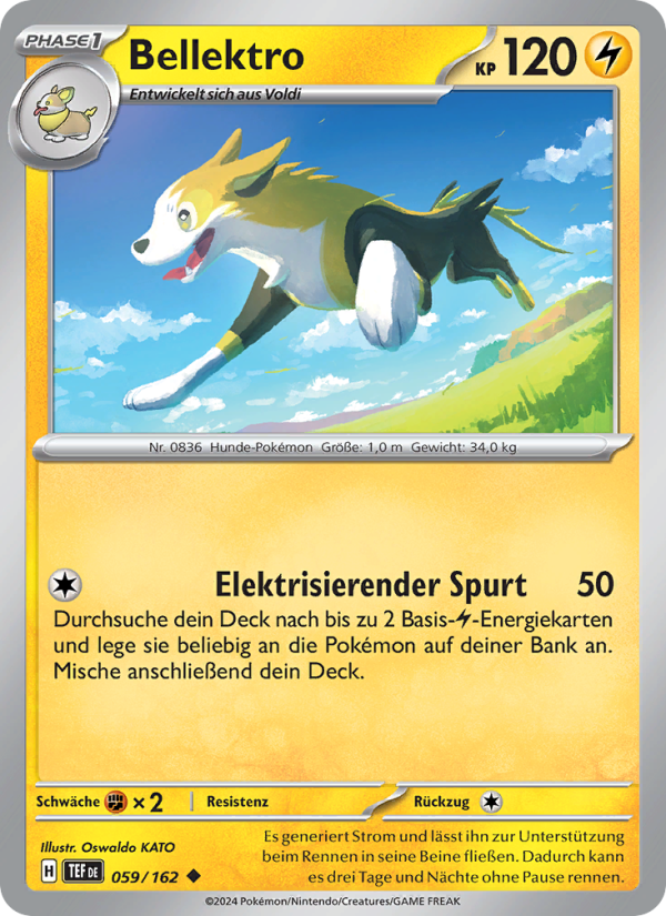 Bellektro 059 — Gewalten der Zeit (German Pokémon TCG card)
