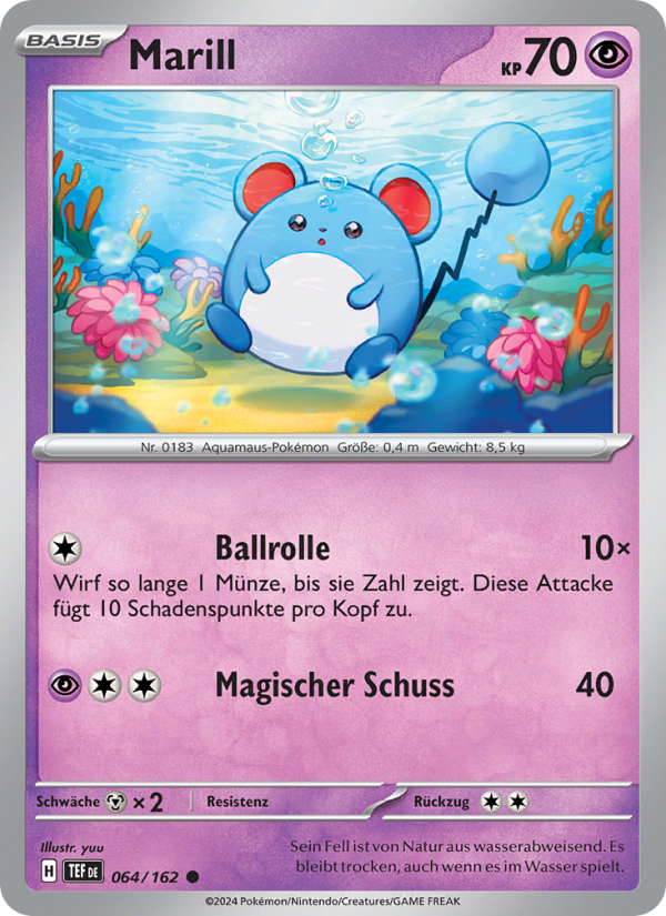 Marill 064 — Gewalten der Zeit (German Pokémon TCG card)