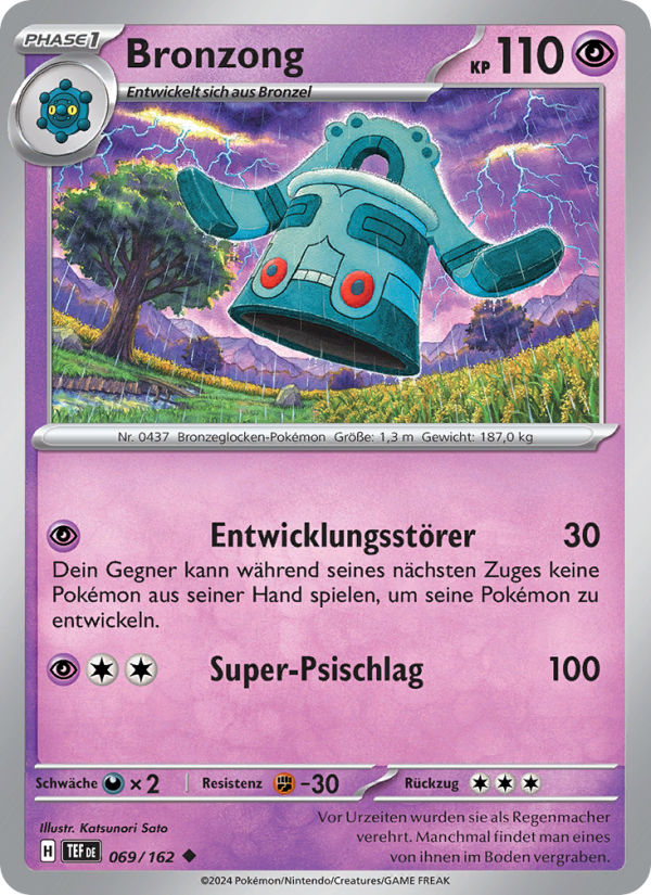 Bronzong 069 — Gewalten der Zeit (German Pokémon TCG card)