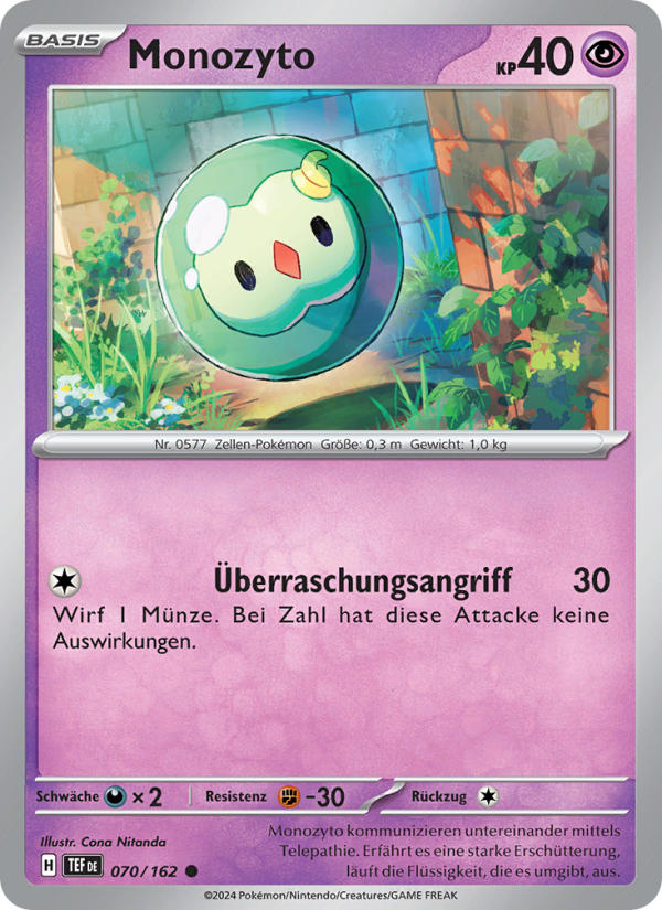 Monozyto 070 — Gewalten der Zeit (German Pokémon TCG card)