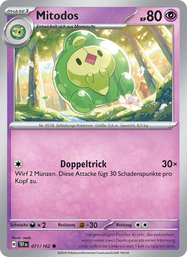 Mitodos 071 — Gewalten der Zeit (German Pokémon TCG card)