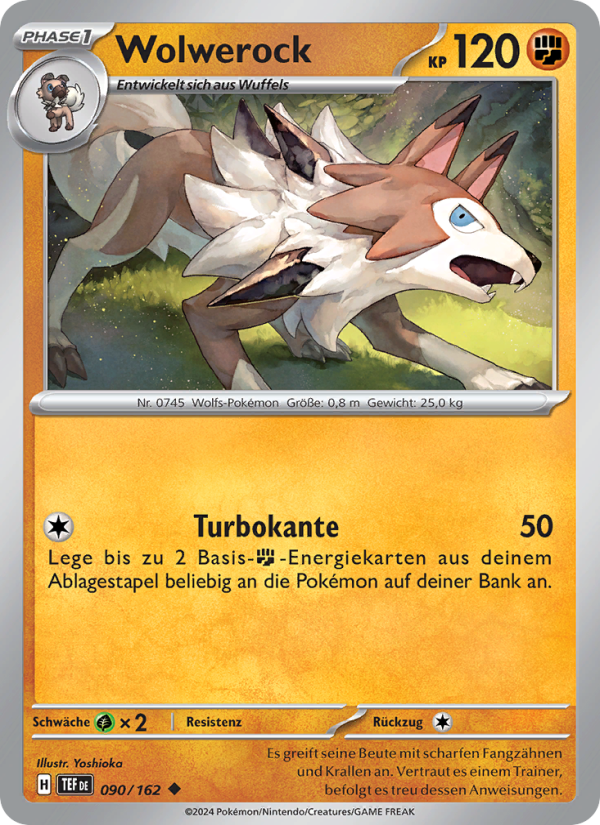 Wolwerock 090 — Gewalten der Zeit (German Pokémon TCG card)