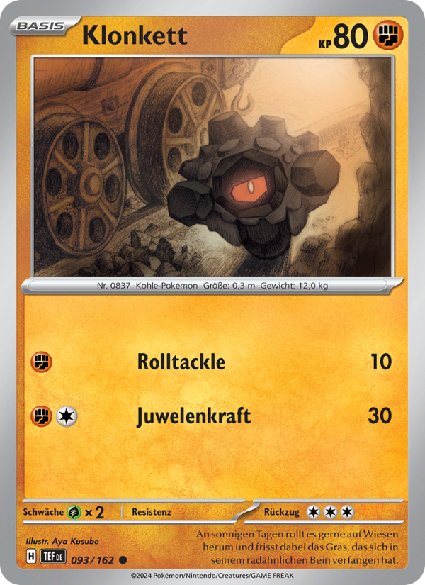 Klonkett 093 — Gewalten der Zeit (German Pokémon TCG card)