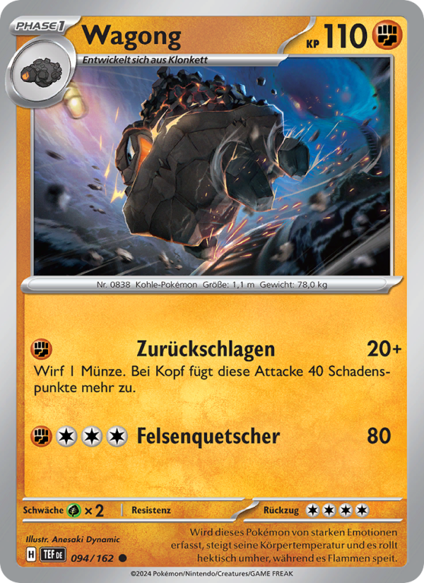 Wagong 094 — Gewalten der Zeit (German Pokémon TCG card)