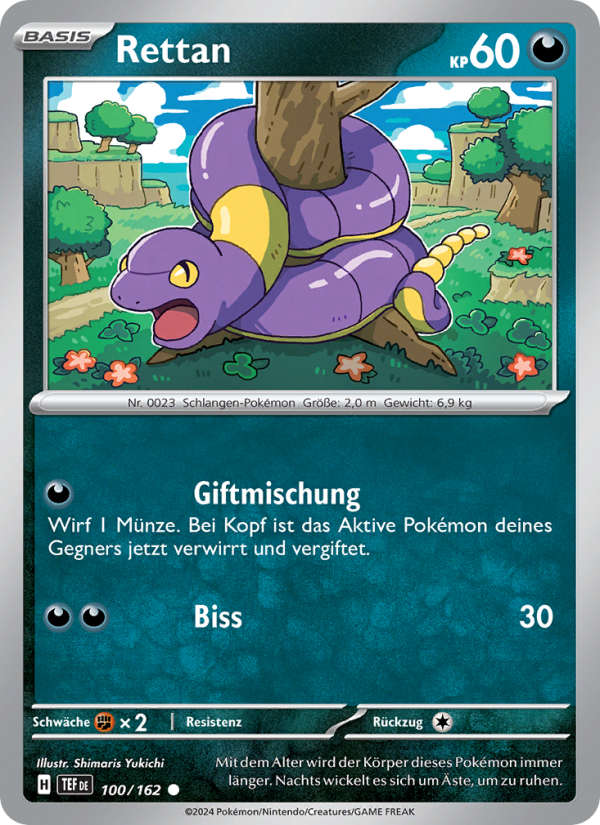 Rettan 100 — Gewalten der Zeit (German Pokémon TCG card)