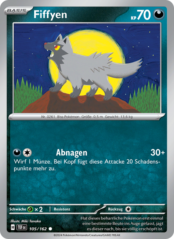 Fiffyen 105 — Gewalten der Zeit (German Pokémon TCG card)