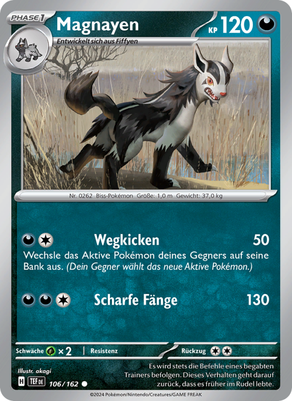 Magnayen 106 — Gewalten der Zeit (German Pokémon TCG card)