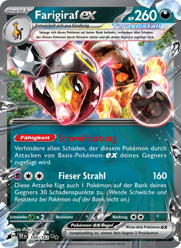 Farigiraf-ex 108 — Gewalten der Zeit (German Pokémon TCG card)