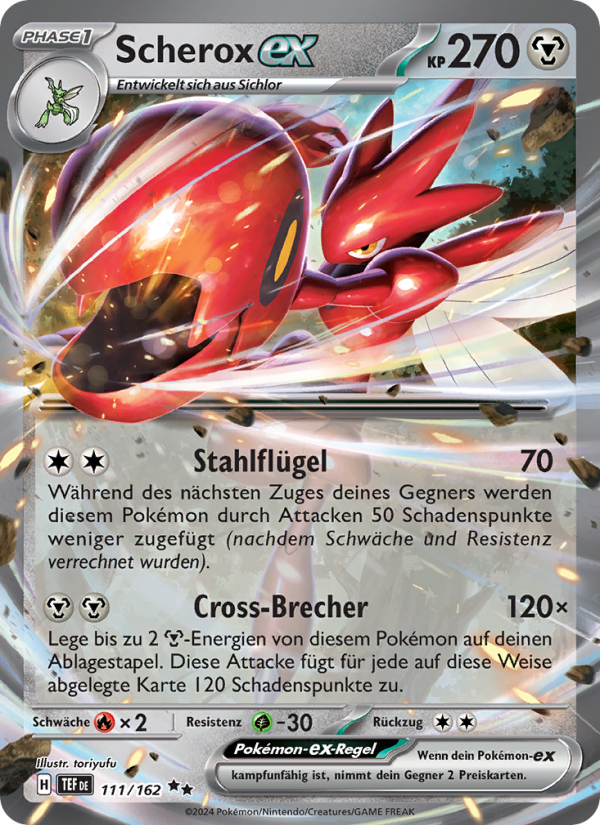 Scherox-ex 111 — Gewalten der Zeit (German Pokémon TCG card)