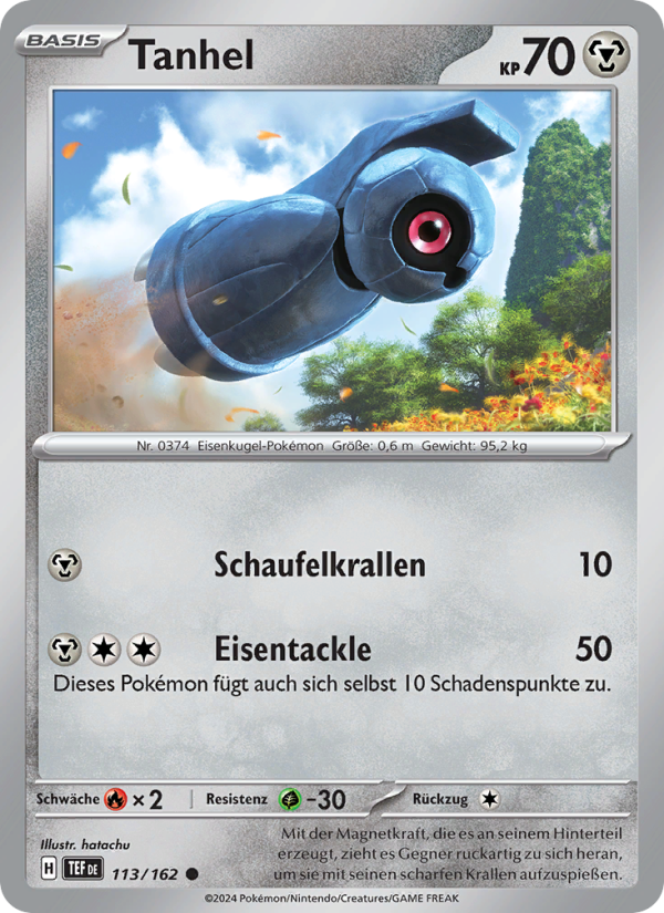 Tanhel 113 — Gewalten der Zeit (German Pokémon TCG card)